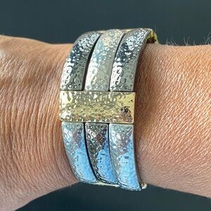 Elegant Silver and Gold Bracelet